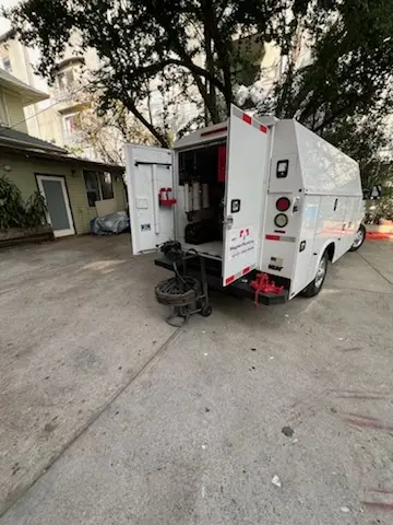 Magnet Plumbing service vehicle on-site for Water Heater Repair in Hialeah Acres